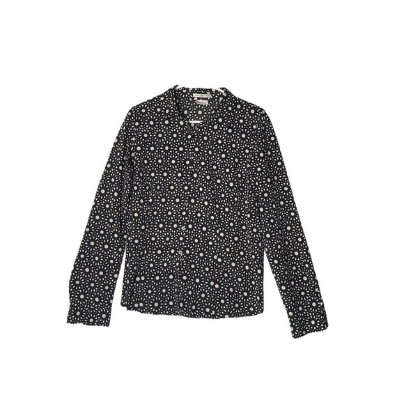 Van Heusen Button Down Long Sleeve Top SZ L Womens Black Green Blue -lot of 2 - Picture 1 of 12